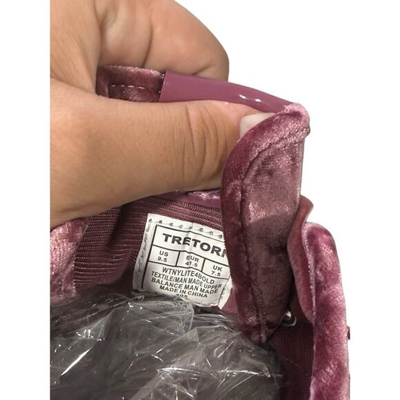 Tretorn Nylite 4 Bold Pink Crushed Velvet Low-Top Platform Sneaker Sz 9.5 Shoes - Picture 8 of 8